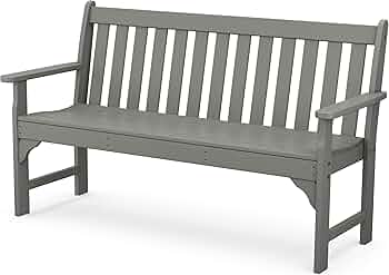 POLYWOOD Vineyard 60-Inch Bench, Slate Grey by POLYWOOD - American Made