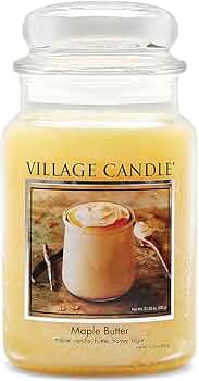 Village Candle Peaches & Sweet Tea Scented Jar Candle, Large by Village Candle - American Made