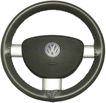Wheelskins Genuine Leather Charcoal Steering Wheel Cover - Size AX by Wheelskins - American Made