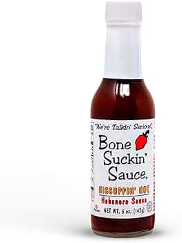 Bone Suckin' Hiccuppin' Hot Habanero Sauce 5oz by Bone Suckin' Sauce - American Made
