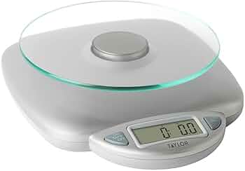 Taylor Precision Products Digital Glass Top Kitchen Scale 11-lb by Taylor Precision Products - American Made