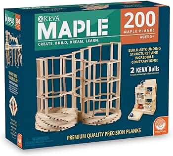 KEVA Planks 200 Piece Set Natural Maple Wood by KEVA Planks - American Made