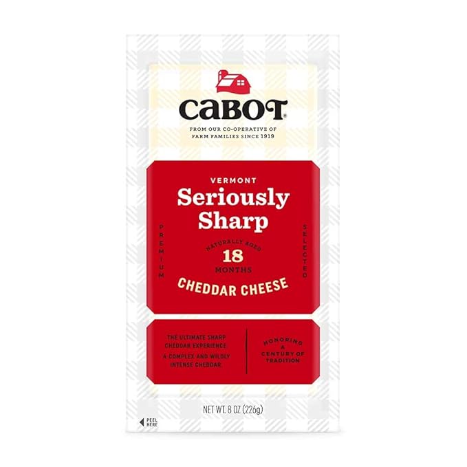 Cabot Seriously Sharp Cheddar Parchment 8oz by Cabot Creamery - American Made