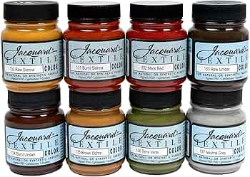 Jacquard Textile Color Fabric Paint Earth Tone 8-Color Set by Jacquard Products - American Made