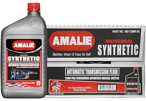 AMALIE Universal Synthetic Automatic Transmission Fluid (160-72866-56) 1 Quart Bottle, Pack of 12 by Amalie - American Made