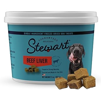 Stewart Freeze Dried Pork Liver Dog Treats 12oz by Stewart - American Made
