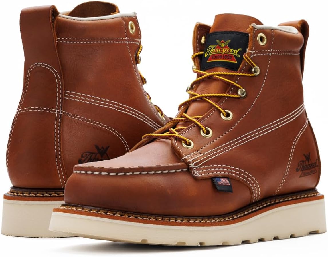 Thorogood Men's American Heritage 6-Inch Moc Toe Work Boot by Thorogood - American Made