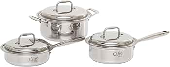 360 Cookware 6-Piece Stainless Steel Set by 360 Cookware - American Made