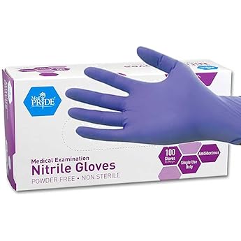 Medline Accutouch Powder-Free Latex-Free Exam Gloves 100 Count by Medline Industries - American Made