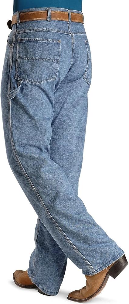 Round House Men's Relaxed Fit Stonewash Carpenter Dungaree Jean by Round House - American Made