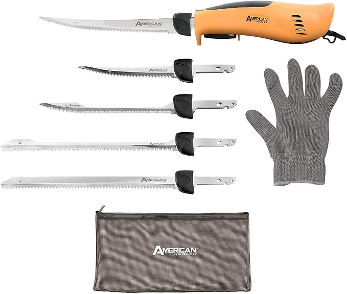 American Angler PRO Electric Fillet Knife Professional Grade Sportsmens Kit by American Angler - American Made