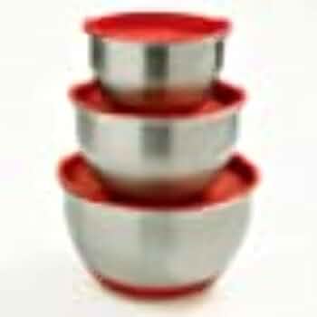 Norpro 3-Piece Stainless Steel Grip Bowls with Lids by Norpro - American Made