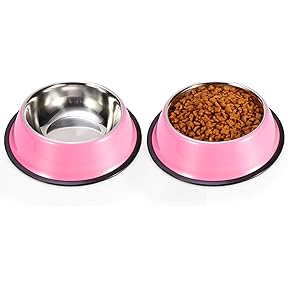 Basis Pet Stainless Steel Dog Bowl Medium 4.5 Cups 2-Pack by Basis Pet - American Made