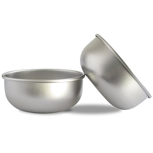 Basis Pet Stainless Steel Dog Bowl Medium 4.5 Cups 2-Pack by Basis Pet - American Made