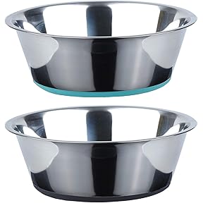 Basis Pet Stainless Steel Dog Bowl Large 8 Cups 2-Pack by Basis Pet - American Made