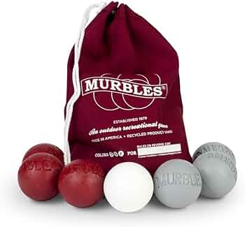 Murbles Standard 7-Ball 2-Player Game Set — Dark Red & Gray by Murbles - American Made