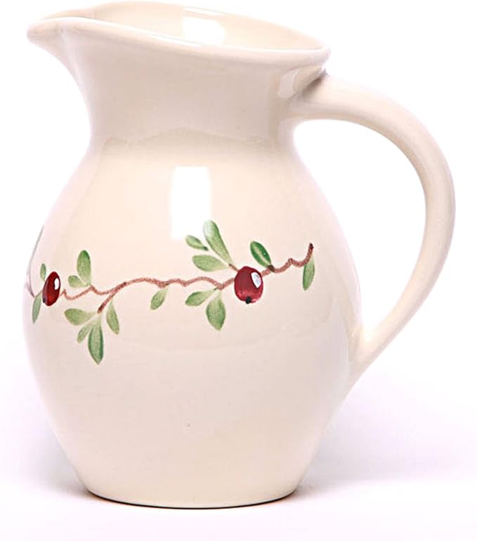 Emerson Creek Stoneware Iced Tea Pitcher, Cranberry by Emerson Creek Pottery - American Made