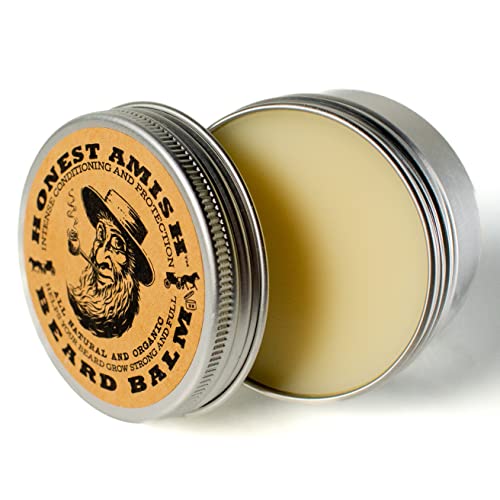 Honest Amish Beard Balm for Men, Organic Shea Butter, Large 4 Oz Twist Tin by Honest Amish - American Made