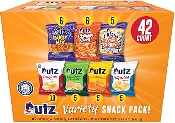 Utz Snack Variety Pack 42 Count Chips Cheese Curls Popcorn Party Mix by Utz - American Made