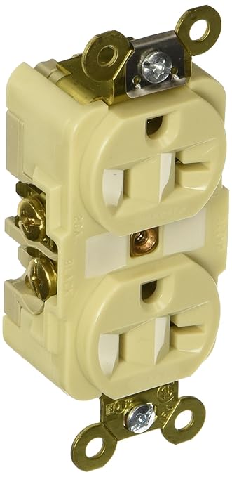 Hubbell HBL5362I 20-Amp 125-Volt Duplex Receptacle Ivory by Hubbell - American Made