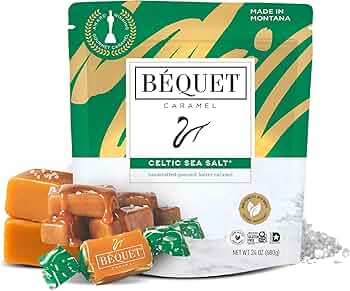 Bequet Celtic Sea Salt Caramels 24 oz Resealable Pouch by Bequet Confections - American Made