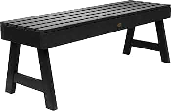 highwood Weatherly Backless Bench 4-Foot Black by Highwood USA - American Made
