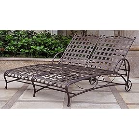 Meadowcraft Dogwood Wrought Iron Chaise Lounge by Meadowcraft - American Made