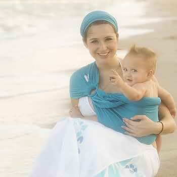 Beachfront Baby Water Ring Sling Baby Carrier Caribbean Blue by Beachfront Baby - American Made
