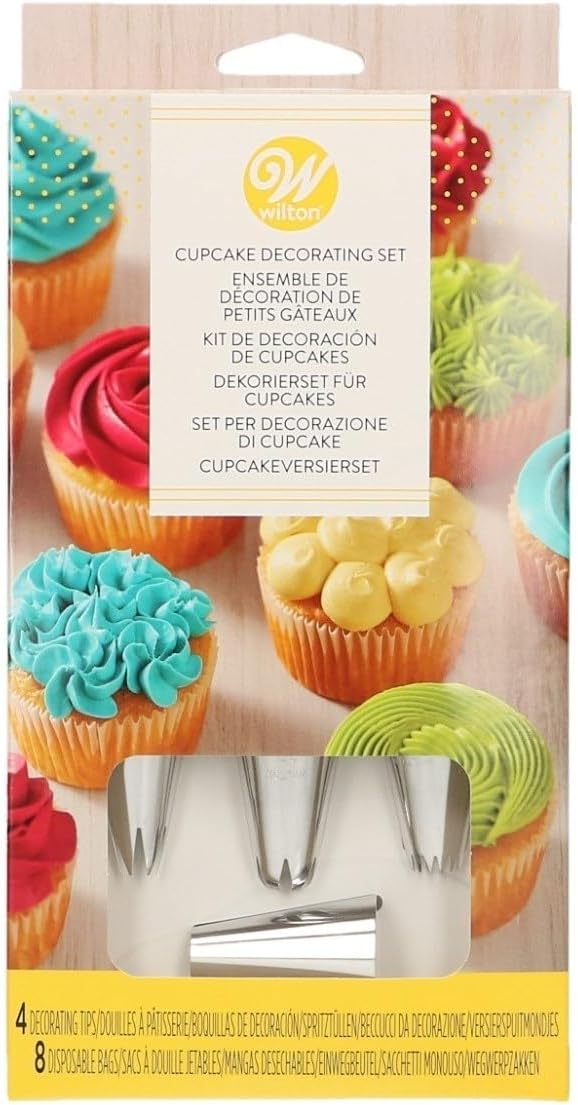 Wilton Cupcake Decorating Set, Piping Bags and Tips Set, 12-Piece by Wilton - American Made