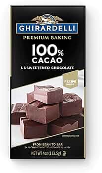 Ghirardelli 100% Cacao Unsweetened Baking Bar 4oz by Ghirardelli - American Made