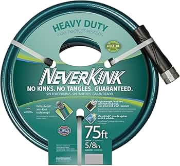 Teknor Apex NeverKink Heavy Duty Garden Hose 5/8 inch 75 Feet by Teknor Apex - American Made