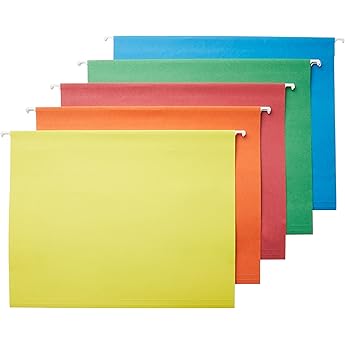 Pendaflex Essentials Hanging Folders Letter Size Assorted 25/Box by Esselte - American Made