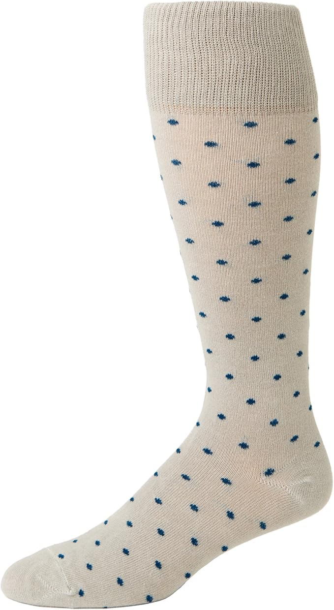 Zkano Men's James Dot Over Calf Sock Large Heather by Zkano - American Made
