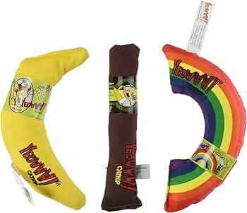 Yeowww Catnip Toy Variety Pack Cigar Banana Rainbow by Yeowww - American Made