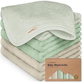 Bamboosa Premium Baby Washcloth 7-Pack Made in USA by Bamboosa - American Made