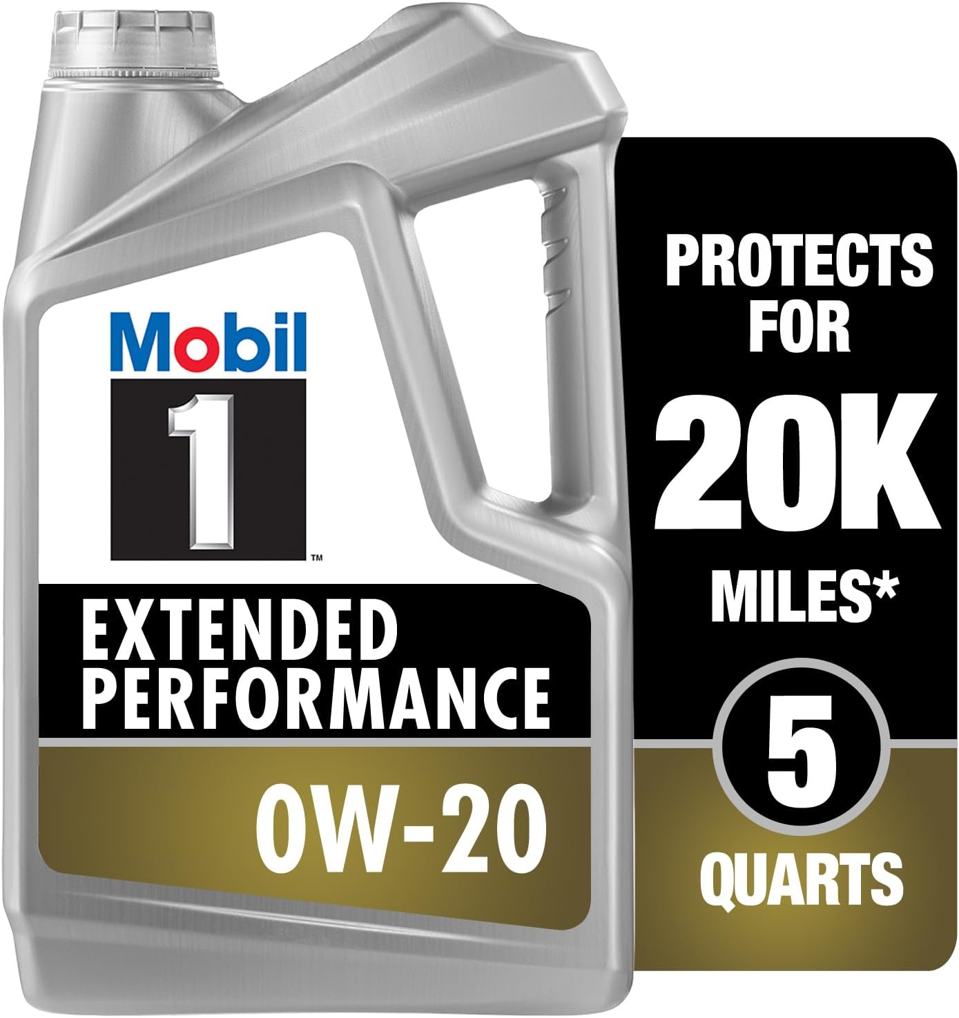 Mobil 1 Extended Performance Full Synthetic Motor Oil 0W-20, 5 Quart by Mobil 1 - American Made