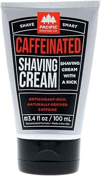 Pacific Shaving All Natural Caffeinated Shaving Cream 3.4 oz by Pacific Shaving Company - American Made