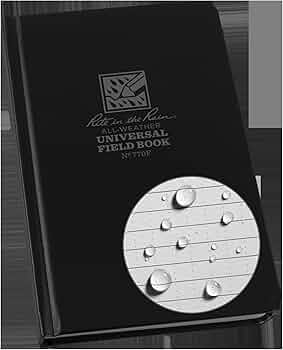 Rite in the Rain Hard Cover Notebook, Black Cover