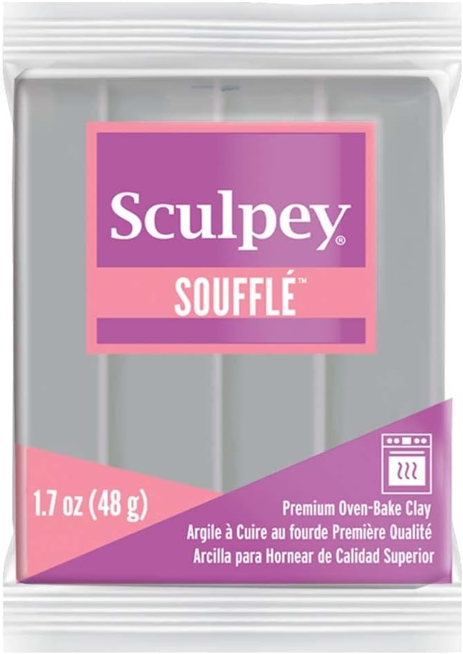 Sculpey Souffle Polymer Clay 1.7oz Concrete Gray by Polyform Products - American Made
