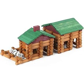 Roy Toy Deluxe Farm Log Building Set 250-Piece by Roy Toy - American Made