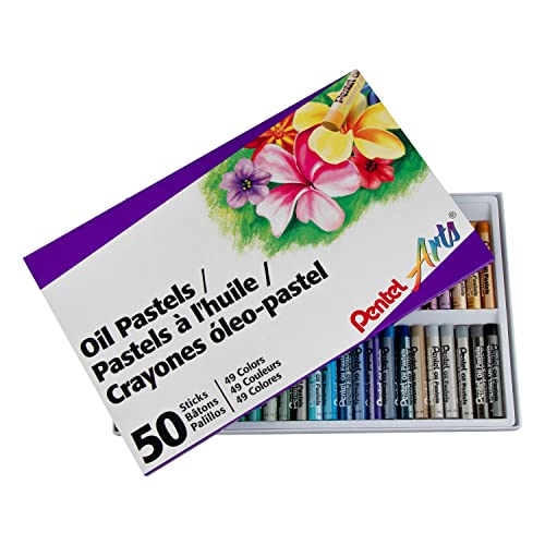 Pentel Arts Oil Pastels 50-Color Set by Pentel - American Made