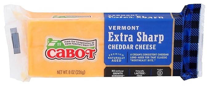 Cabot Bar Extra Sharp Cheddar Aged 8 oz by Cabot Cheese - American Made