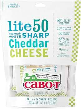 Cabot Snack Pack 50% Light Cheddar 6 oz by Cabot Cheese - American Made