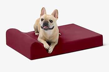 Big Barker Junior Dog Bed Replacement Cover Small Burgundy Microfiber by Big Barker - American Made