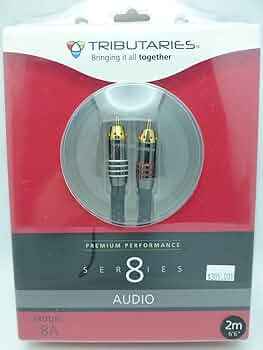 Tributaries Series 8 RCA Audio Interconnect Cables 2 Meter Pair by Tributaries - American Made