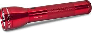 Maglite ML300L LED 2-Cell D Flashlight, Red by Maglite - American Made