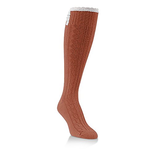 Worlds Softest Weekend Collection Flirty Knee Hi Womens Socks (Picante) by Crescent Sock Company - American Made