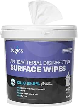 Zogics Antibacterial Gym Wipes 800 Count by Zogics - American Made