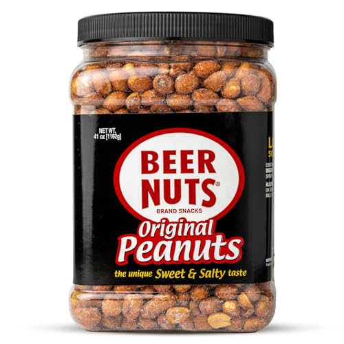 BEER NUTS Original Redskin Peanuts, Sweet & Salty Bar Nuts (41oz Jar) by BEER NUTS - American Made