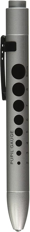 Prestige Medical 214-SIL Pupil Gauge LED Penlight Silver by Prestige Medical - American Made